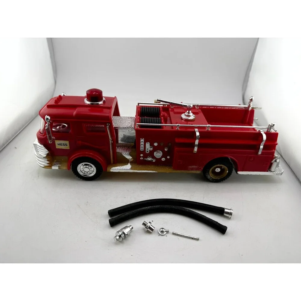 Vintage 1970 Hess Fire Truck Pumper Toy w/ Original Box & Loose Accessories